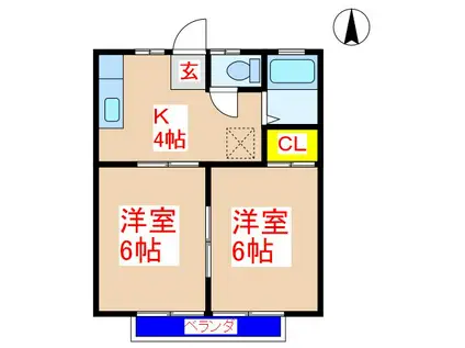 GRACIASI(2K/1階)の間取り写真
