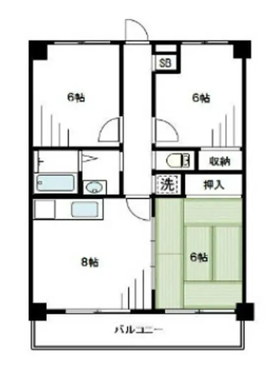 ガーデンクレス弐番館 2階階 間取り