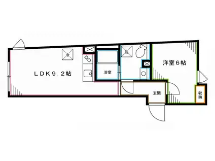 SOU中野(1LDK/3階)の間取り写真