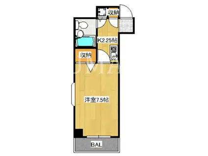 駒込大河原ビル(1K/4階)の間取り写真