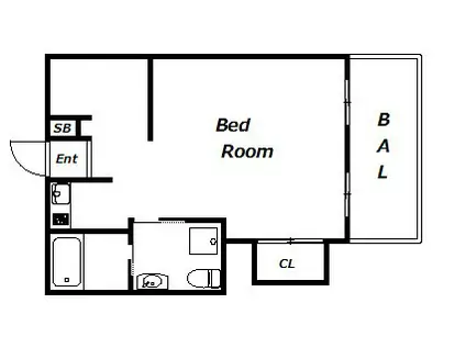 森本マンション(1LDK/1階)の間取り写真
