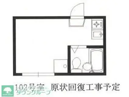 ライフピアバイオレット(ワンルーム/1階)の間取り写真