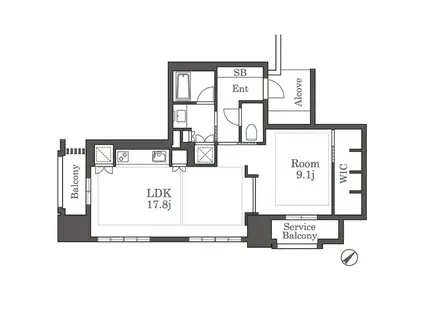 グランドメゾン福岡THE CENTARL LUXE510(1LDK/5階)の間取り写真