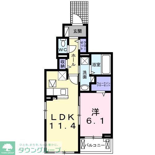 アライブ(1LDK/1階)の間取り写真