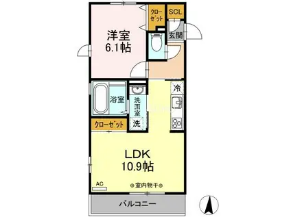 相鉄本線 鶴ケ峰駅 徒歩10分 3階建 築7年(1LDK/3階)の間取り写真