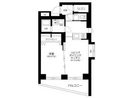 PROSPECT KAGURAZAKA(1LDK/2階)の間取り写真