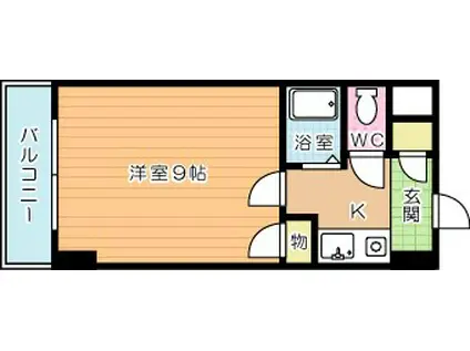 メゾン・ド・カリス(1K/8階)の間取り写真