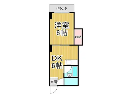 ハイツソレイユ(1DK/3階)の間取り写真