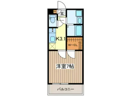 マインドフィールド新座駅南(1K/3階)の間取り写真