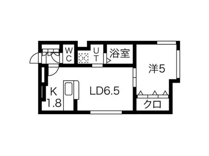 B MONTAGNE(1LDK/1階)の間取り写真