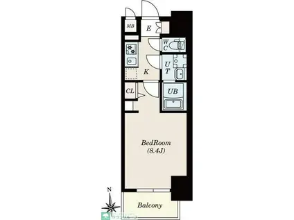 S-RESIDENCE尾頭橋BEAUTE(1K/10階)の間取り写真