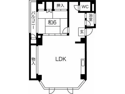 今居ビル(1LDK/3階)の間取り写真