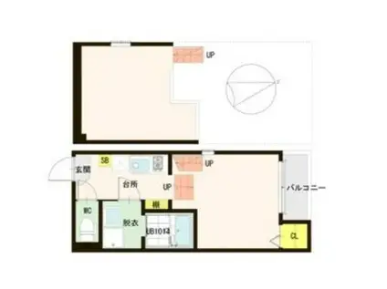 LA VENUS(1K/1階)の間取り写真