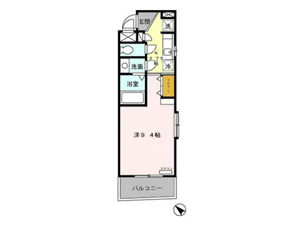 オネストコーポ千石(1K/3階)の間取り写真