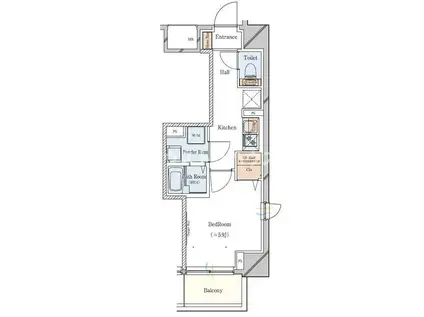 ガリシア駒込イースト(1K/8階)の間取り写真