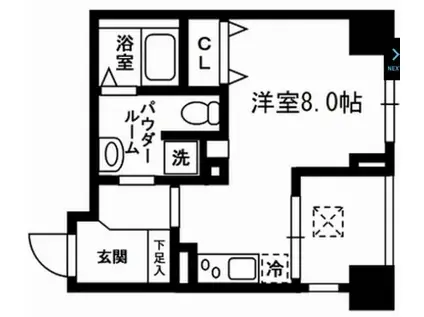 レオパレスエスポワール(1K/1階)の間取り写真