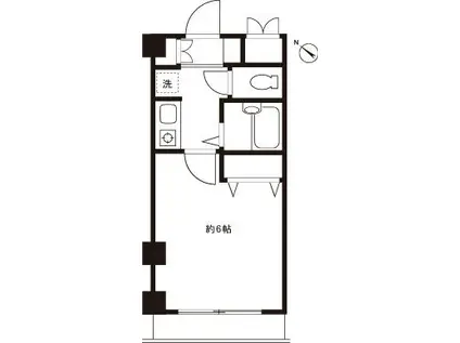 カーサスプレンディッド学芸大学(1K/3階)の間取り写真