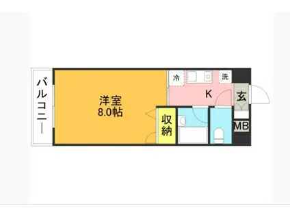 アリターレ博多(1K/7階)の間取り写真