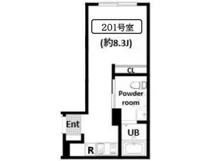 LUNA CRESCENTE KAWASAKI(ワンルーム/2階)の間取り写真