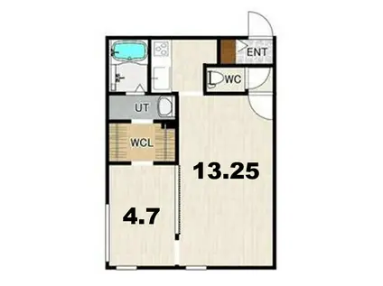 LIFE LINE7(1LDK/2階)の間取り写真