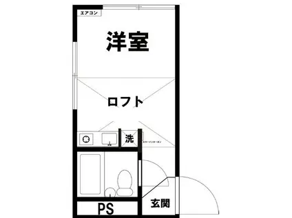 南長崎ヴィレッヂ(ワンルーム/1階)の間取り写真