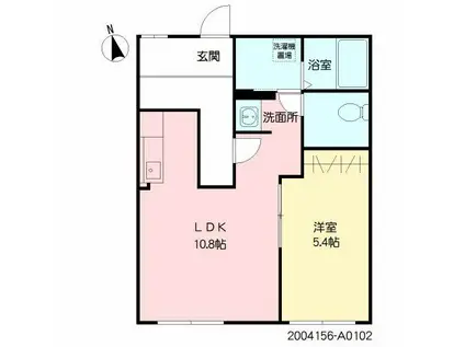 ベルテック須屋I(1LDK/1階)の間取り写真