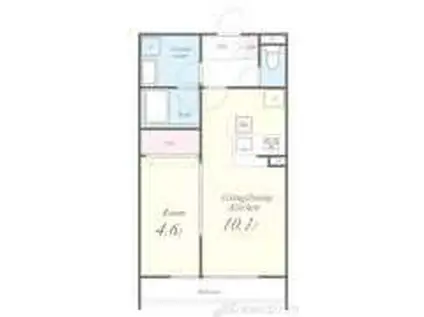 プランドール新町(1LDK/2階)の間取り写真