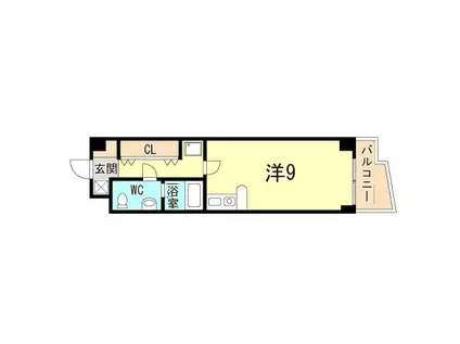 ルイシャトー(ワンルーム/1階)の間取り写真