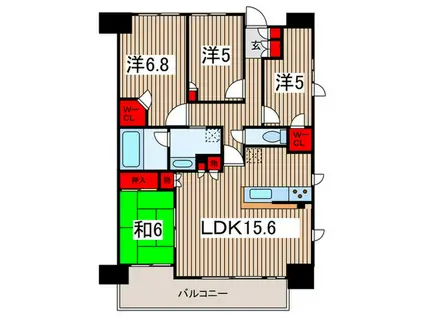 エスティメゾン豊洲レジデンス(4LDK/3階)の間取り写真