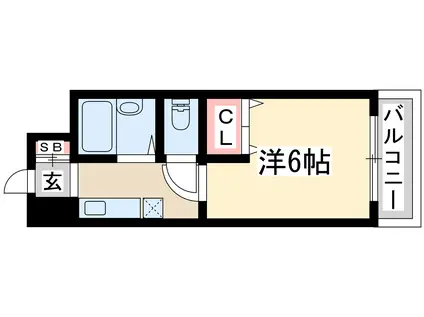 マンションドイール(1K/3階)の間取り写真