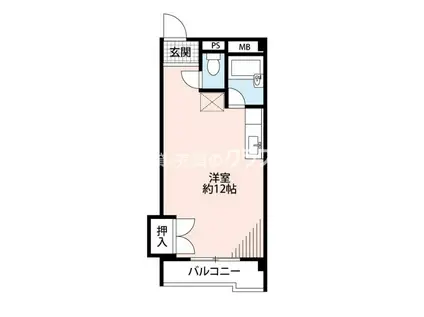 ヴァンコート三軒家東(ワンルーム/4階)の間取り写真