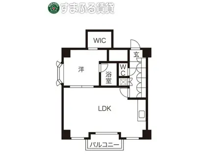 シャトーヨサミ(1LDK/3階)の間取り写真