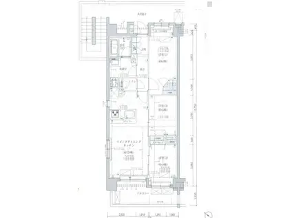 プレディアンスフォート北本ライズ(3LDK/6階)の間取り写真