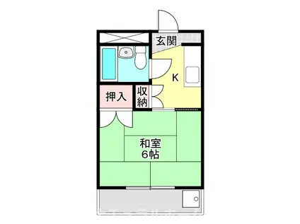 サンライフ堂坂 B(1K/1階)の間取り写真