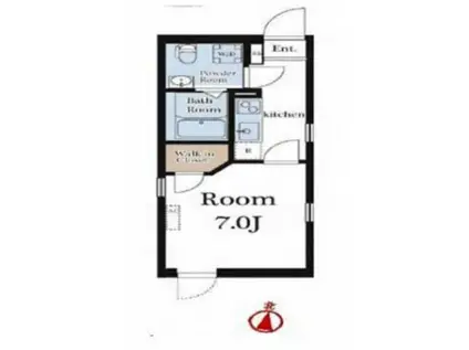 シース住吉(1K/1階)の間取り写真