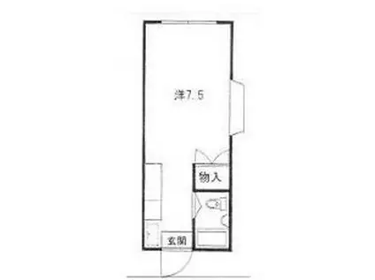 ピア玉川(ワンルーム/1階)の間取り写真