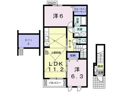 プレシャス(2LDK/2階)の間取り写真