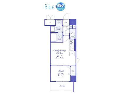 LESPEADEZA湘南(1LDK/4階)の間取り写真