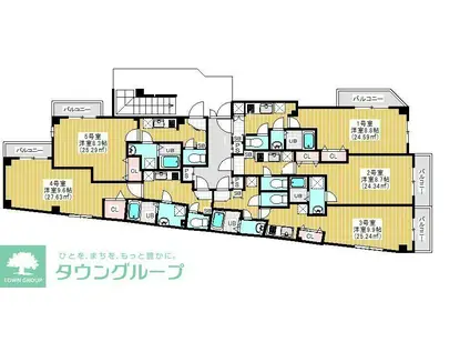 エルスタンザ(1K/2階)の間取り写真