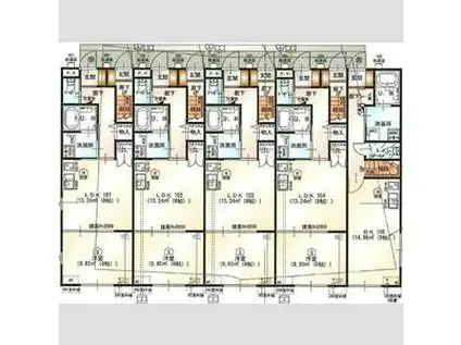 GRANDSOLEIL福沢町(1LDK/1階)の間取り写真