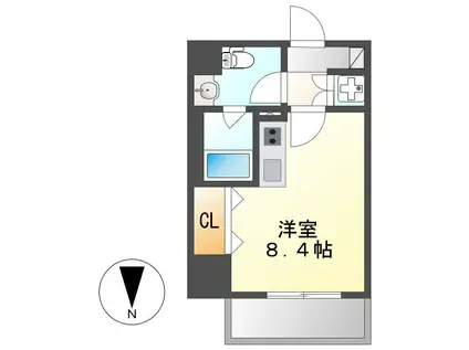 プリヴィアーレ金山(ワンルーム/5階)の間取り写真
