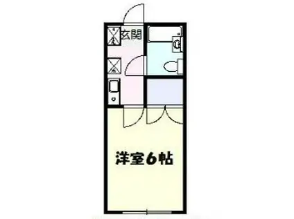 メゾン川(1K/2階)の間取り写真