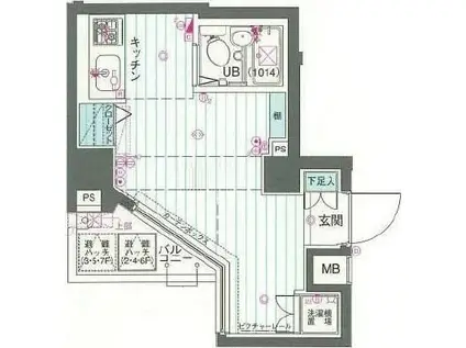 セジョリ両国(ワンルーム/3階)の間取り写真