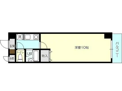 クリスタルハイツVII(1K/2階)の間取り写真