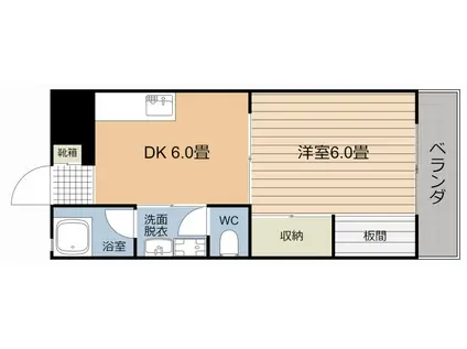 メゾン甲南(1DK/3階)の間取り写真