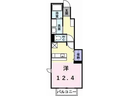 コーポシャルマン(ワンルーム/1階)の間取り写真