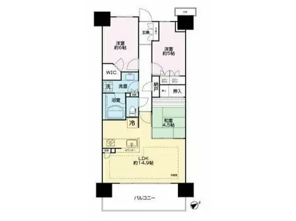 ブリリア草加グランイースト(3LDK/6階)の間取り写真