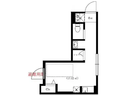 ルミエール中野1丁目(ワンルーム/1階)の間取り写真