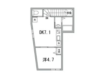 メゾン・ベテルギウス(1DK/1階)の間取り写真
