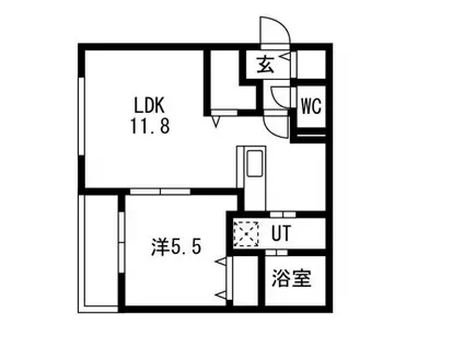 LUMIERE KOTONI(1LDK/5階)の間取り写真